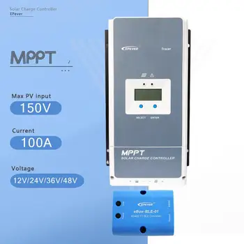 

EPever Tracer10415AN 100A Solar Charger Controller MPPT 12V 24V 36V 48V Max 150V Solar Panel Input Regulator With BLE/WIFI/RS485