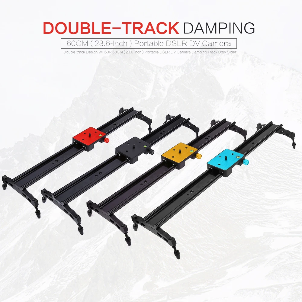 Prix pour De Sécurité précis Portable Conception WH60R 60 CM (23.6 Pouces) DSLR DV Caméra Amortissement Piste Dolly Curseur Vidéo stabilisateur Système Prix pour De Sécurité précis Portable Conception WH60R 60 CM (23.6 Pouces) DSLR DV Caméra Amortissement Piste Dolly Curseur Vidéo stabilisateur Système