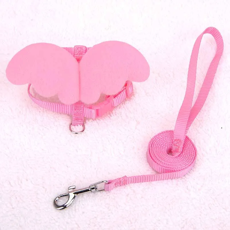 SYDZSW Nylon Pet Leash Cute Angel Wing Small Dog Lead Cat Harness for Chihuahua Yorkshire Dogs Cats Products Pet Accessories Wholesale2