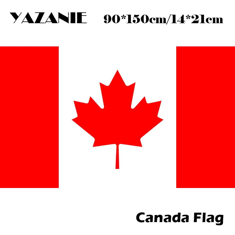 

YAZANIE 90x150cm New 3ft x 5ft Canadian Flag Canada Maple Leaf Banner Polyester Outdoor Flags Polyester Canada National Banner