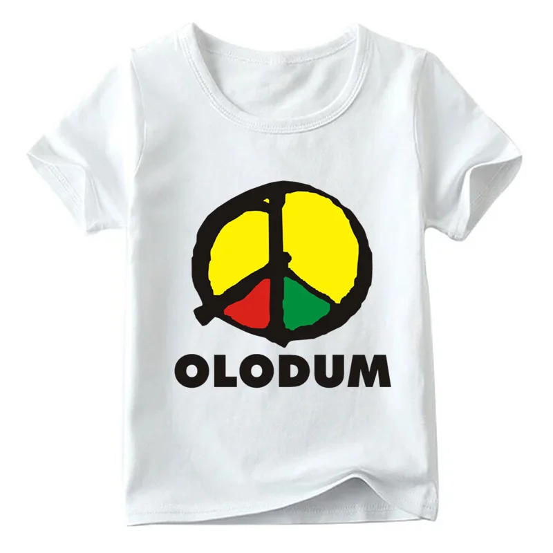 Children Retro Antiwar Michael Jackson OLODUM Logo Print T shirt Summer Baby Boys/Girls Tops Kids Casual Clothes,ooo5172
