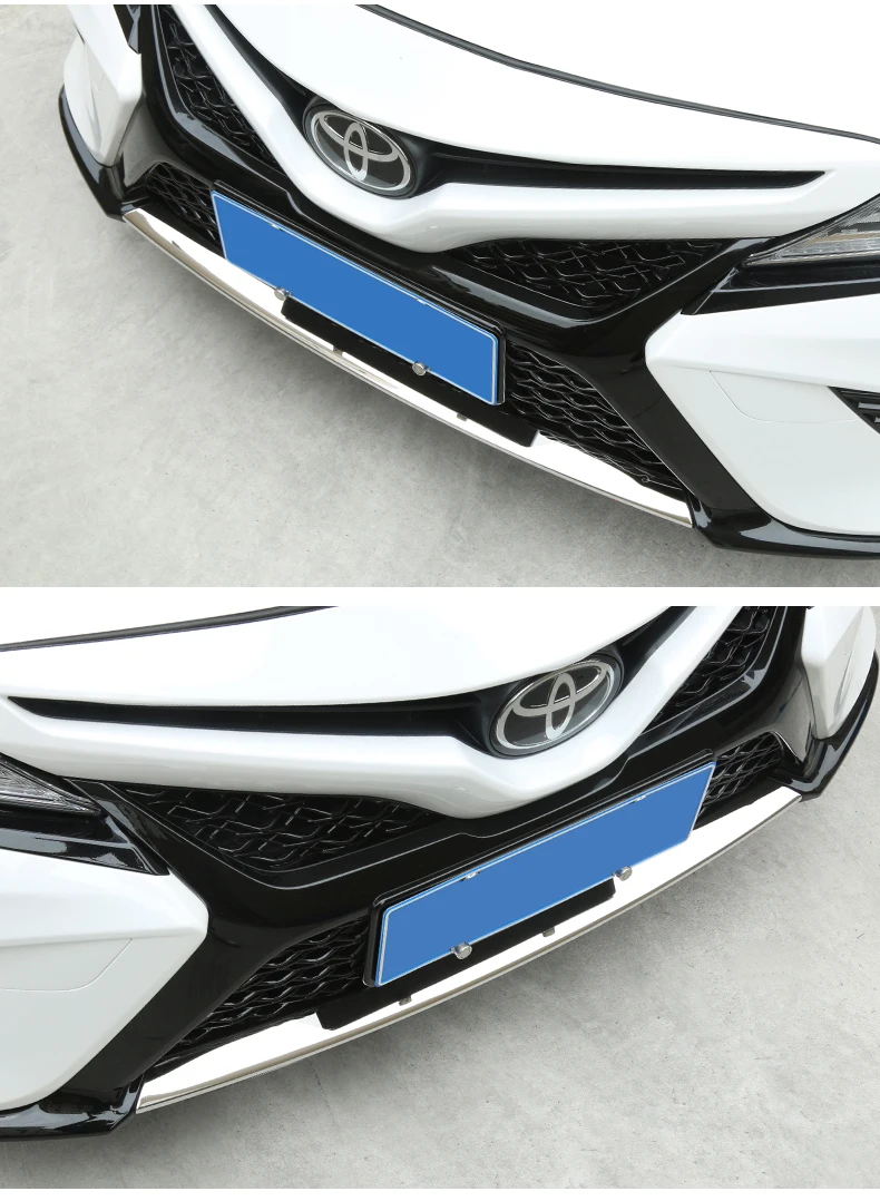 Автомобильная Передняя Нижняя бамперное формование гриль отделка переднего бампера губы крышка полосы авто аксессуары для Toyota 8th Camry