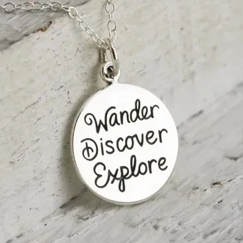 

Personality Letter Pendant Necklace 925 Sterling Silver Link Chain Necklaces Jewelry Christmas Gift for Men and Women YP3977