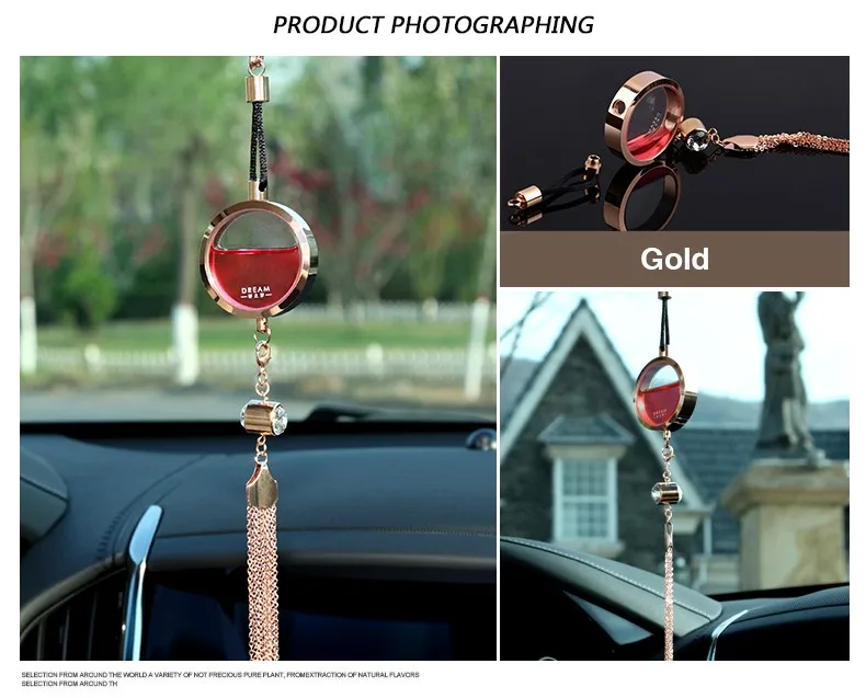 Newest Luxury Hanging Car Perfume Bottle Ornaments Is_suitable With Liquid Oil Car Perfume Bottle Hanging Interior Accessories