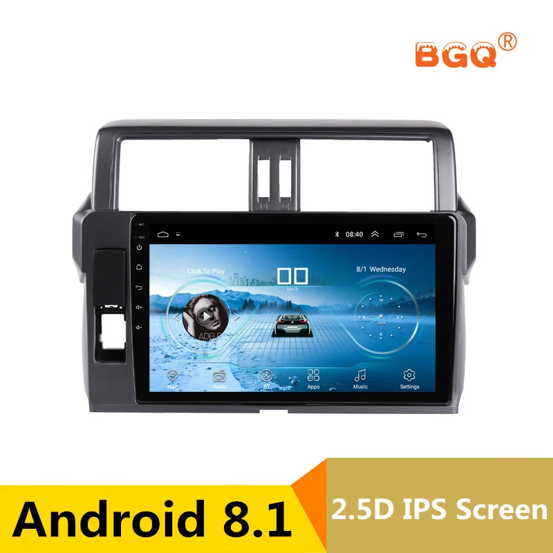 

10.1" 2.5D IPS Android 8.1 Car DVD GPS For Toyota Prado 150 Land cruiser 2014 2015-2017 headunit audio radio stereo navigation
