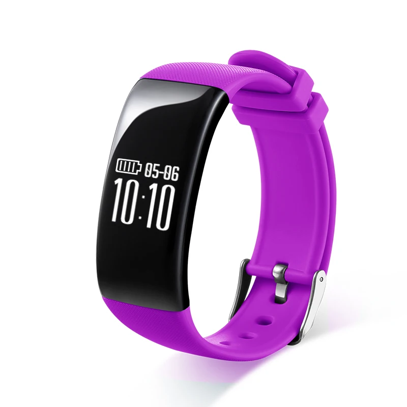 Новейший смарт-браслет X16, монитор сердечного ритма, Bluetooth, браслет для активности, фитнес-трекер, браслет, часы для IOS Android - Цвет: Фиолетовый