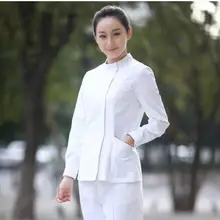 Медицинская униформа тренд весна/лето с длинными рукавами медсестры униформа для салонов красоты медицинские скрабы для женщин lxx03