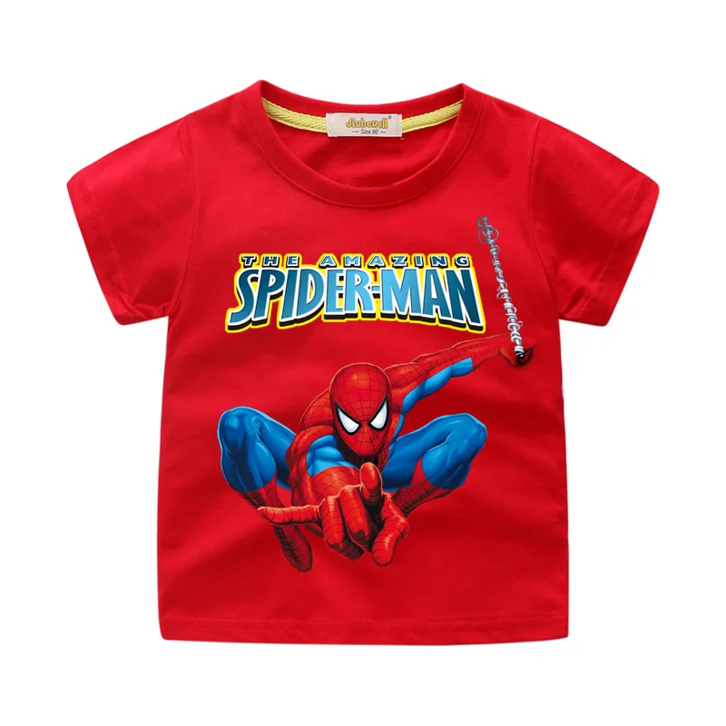 Children Summer Casual Cartoon 3D Spiderman Print T shirt Clothing Boy ...
