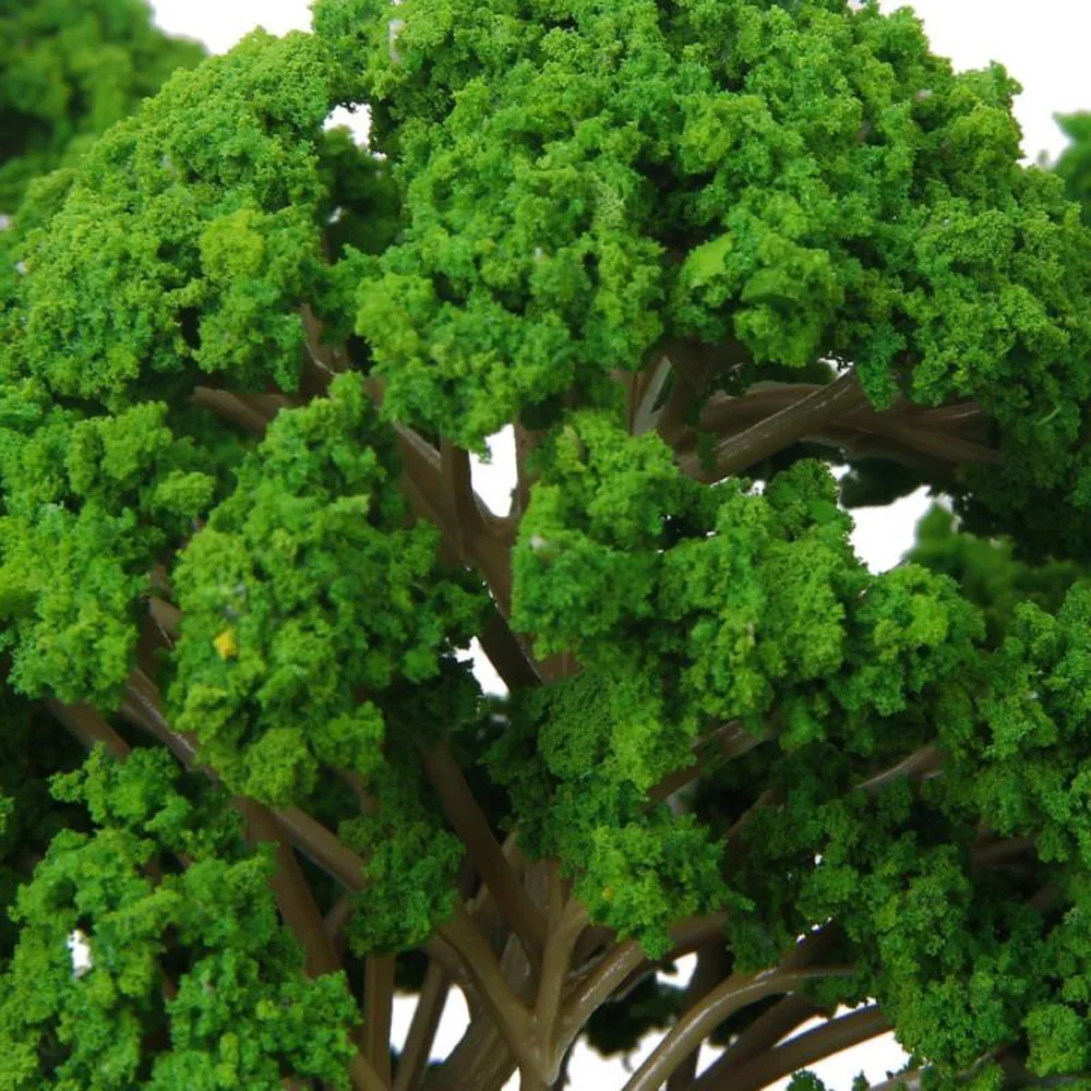 

5pcs Plastic Green Model Trees Toy For Railway Train Park Landscape DIY 15cm