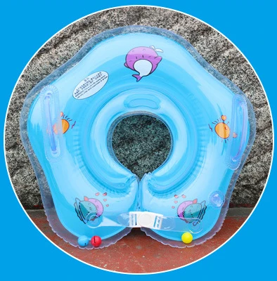 Купальный надувной воротник для новорожденных, детский купальный инвентарь, Детский двойной воздушный шар, купальное кольцо - Цвет: Color 1