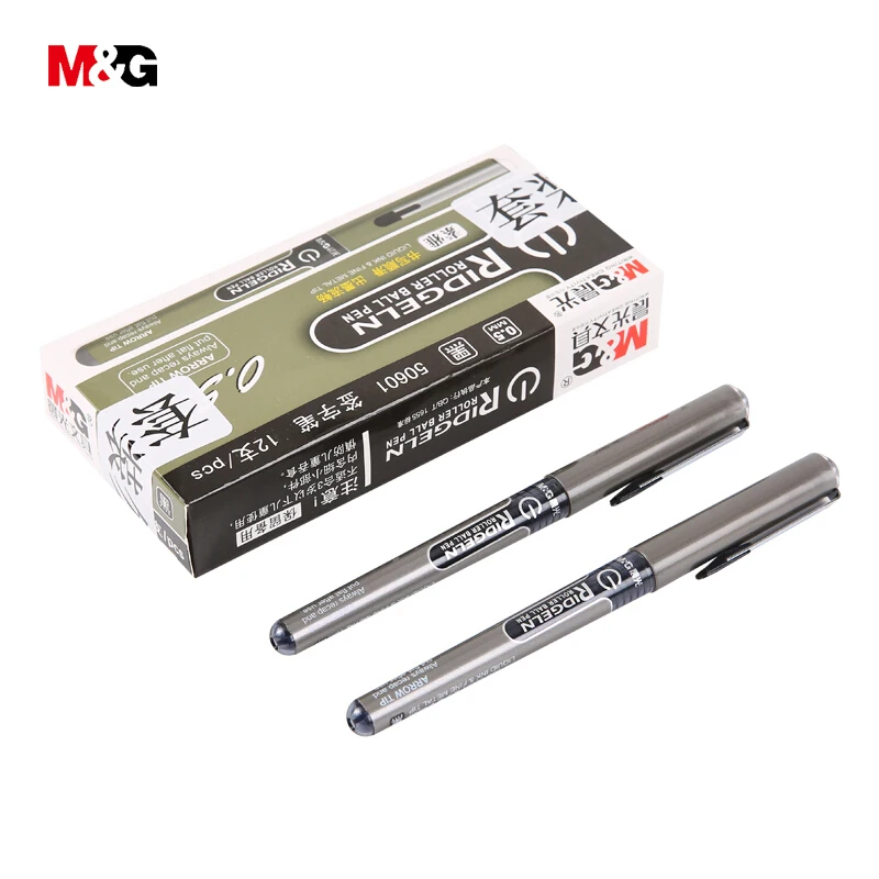 

12pcs/box M&G gel pen student 0.5mm pen for writing school stationery office supplies black ink 1pcs wholesale high quality gift