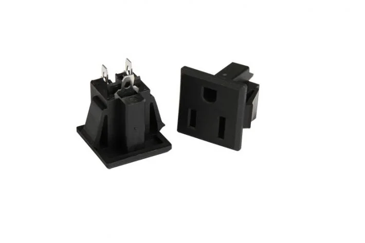 

1pc AC Power socket 16A 125V 10A 250V America Standard 3 terminals PCB mount through hole