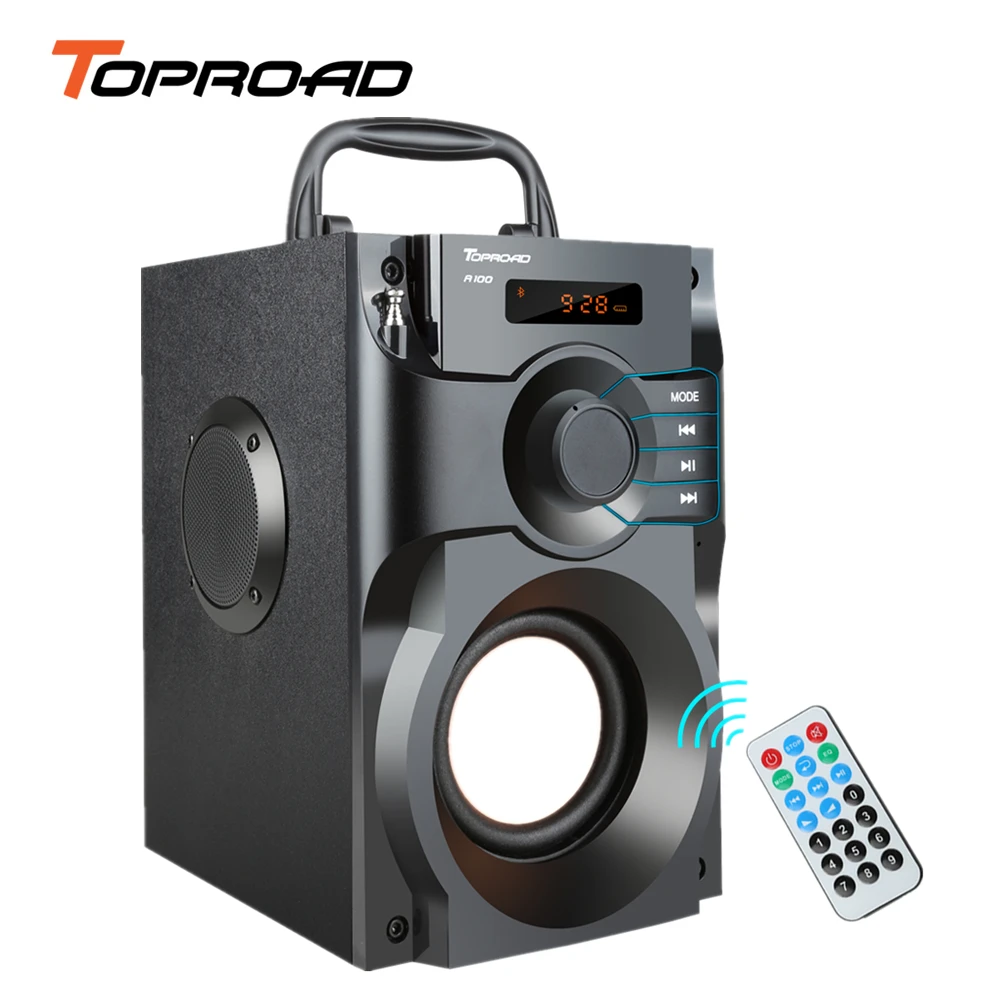 

TOPROAD Big Power Bluetooth Speaker Wireless Stereo Subwoofer Heavy Bass Speakers Music Player Support LCD Display FM Radio TF