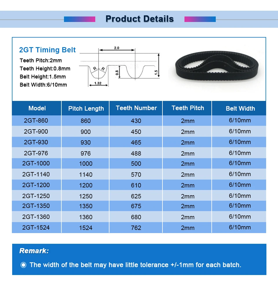 GT2 2GT резиновый зубчатый ремень 860/900/930/976/1000/1140/1200/1250/1350/1360/1524-2GT Шестерни ремень 6/10 мм Ширина зубчатый шкив ремень