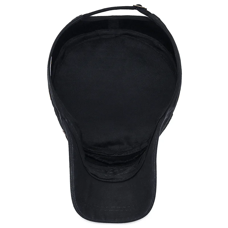 Весна осень Классические Промытые армейские кепки для мужчин повседневные плоские верхние военные кепки армейская шляпа твердые черные регулируемые оптом