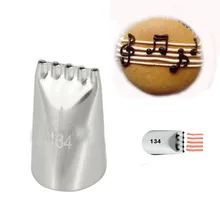 20 шт./лот) FDA высокое качество Нержавеющая сталь пять отверстий украшения торта Обледенение Насадка#134