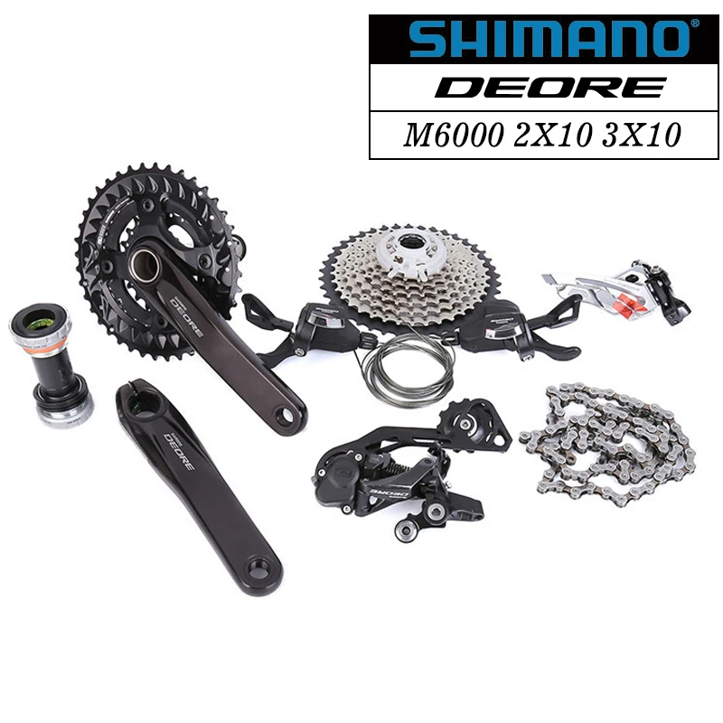 Trouwens heelal Wie Shimano Deore M6000 2x10 3x10 20s 30s Speed Bike Bicycle Mtb Groupset 7 Pcs  Update From M610 - Bicycle Crank & Chainwheel - AliExpress