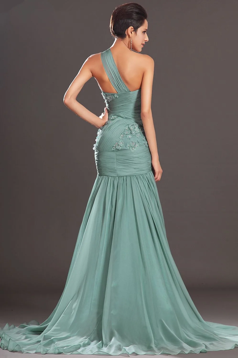 Free-Shipping-New-Charming-Mermaid-One-Diagonal-Shoulder-Chiffon-Evening-Dresses (1)