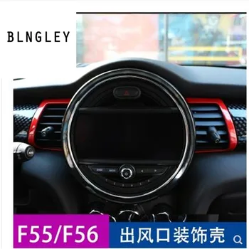 

Special offer Carbon fiber design ABS center Outlet panel car stickers for MINI COOPER 3-doors F56 2017 2018 CAR STYLING