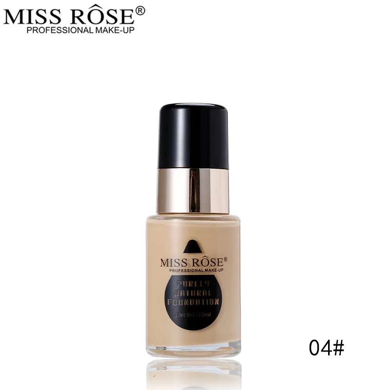 Miss Rose брендовая основа для макияжа лица Жидкая Основа BB крем отбеливающий консилер увлажняющий масляный контроль водонепроницаемый Maquiagem 30 г - Цвет: 4