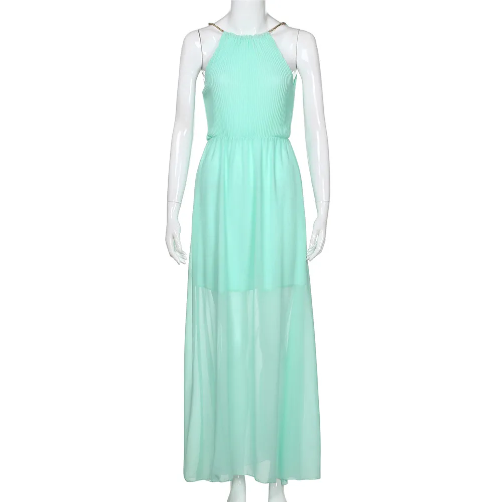 Недорогое длинное шифоновое прозрачное вечернее платье с вырезом на спине, вечернее женское платье с бусинами и лифом# YL5