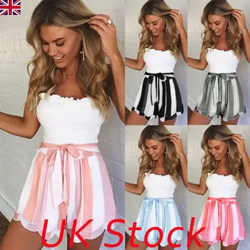 

Womens Ladies Fashion Summer High Waist Floral Casual Beach Hot Shorts UK