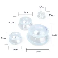 Высокое Качество Премиум прозрачный набор силиконовых банок китайский семейный массаж лица тела терапия целлюлита медицинские вакуумные чашки