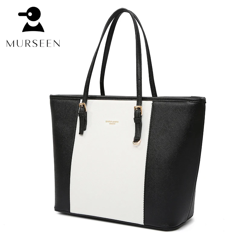 Large Capacity Women Leather shoulder Bags High Quality ladies Solid Big Handbags Female Top-handle Fashion totes Black 12 | Багаж и сумки