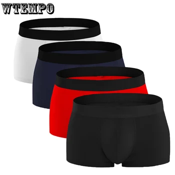 

New Brand Men's Underwear Panties Male Soft Modal Boxer Shorts Breathable Comfort Underpants Cotton Boxer Homme 4 pcs/lot Boxers