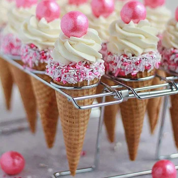 

Cupcake Cone Baking Rack 12/16 Ice Cream Cone Holder Stand Cake Pastry Tray Tubo dulce bastidor Porta-helados BDF99