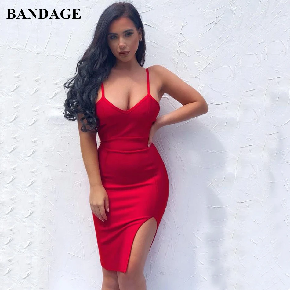sexy red bandage dress