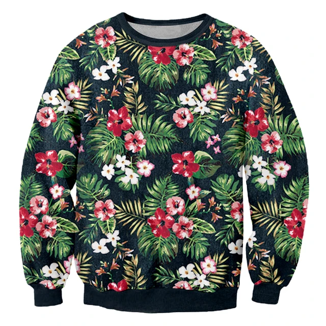 sudadera de flores hombre