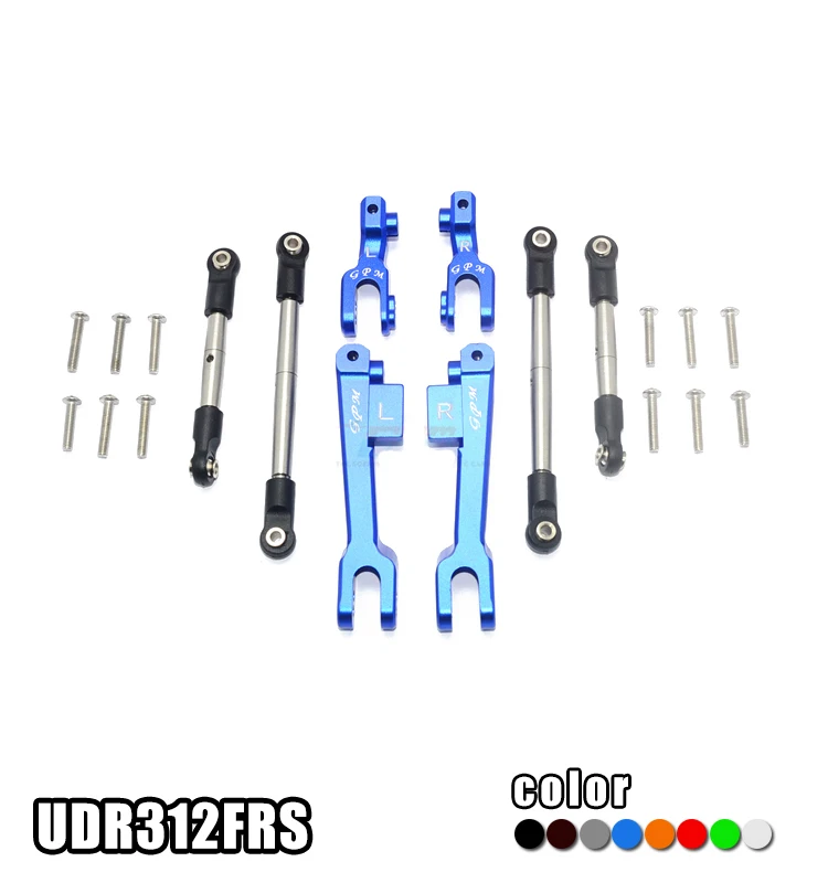 

1Set UDR Model Car Front/Rear Tie Rods Assembly Linkage Pushrod Kit+Fixed Screws+Suspension Arm for Rock Crawler RC Car Upgrade