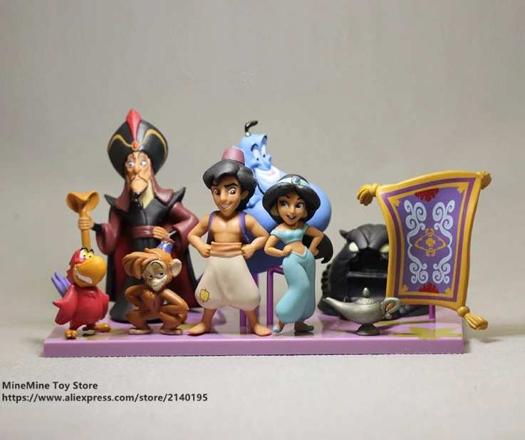 Disney Алладин Принцесса Жасмин 4-9 см 8 шт./компл. фигурку аниме мини украшение ПВХ