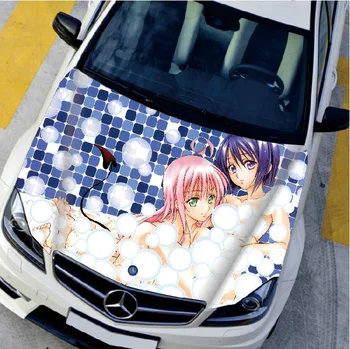 

Customizable Car Engine Hood Sticker Cartoon Styling Head Decal Decor Carbon Vinyl Covers DIY Camouflage Protective Film