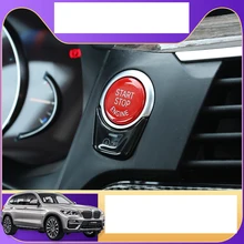 Lsrtw2017 красный abs кнопка запуска двигателя автомобиля Замена для bmw x3 2018 2019 2020 g01 автоматический запуск и кнопка остановки планки