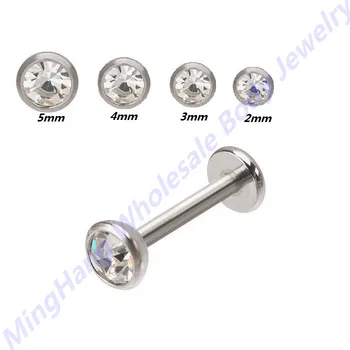 

Internally Threaded 316L Surgical Steel 16g Labret Monroe Stud Lip Tragus Cartilage Helix Stud Body Piercing Jewelry