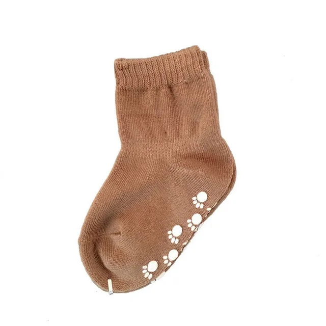 1 Pair Baby Boys Girls Cotton Socks with Silicone Dots Children Kids