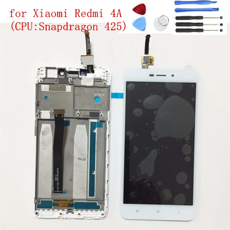 ЖК дисплей с рамкой для Xiaomi Redmi 4A дигитайзер сенсорного экрана Snapdragon 425 запасные