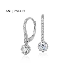 ANI, 18 К, белое золото, Женские Висячие серьги, 1,9 карат, сертифицировано I/S1, натуральный бриллиант, круглые Висячие серьги, популярный бренд, дизайн для женщин