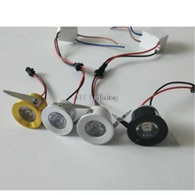 Пятно света мини светодиодный светильник с регулируемой яркостью, 1 Вт 3 Вт светодиодные утопленный 110v 220v шкаф витрины освещение белый черный, серебристый цвет лампы Алюминий 4000K лампы