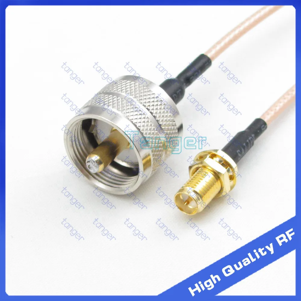 

6inch UHF male plug to RP-SMA female with RG-316 RF Coaxial Pigtail Jumper cable 6" 15cm Tanger High Quality RF cables
