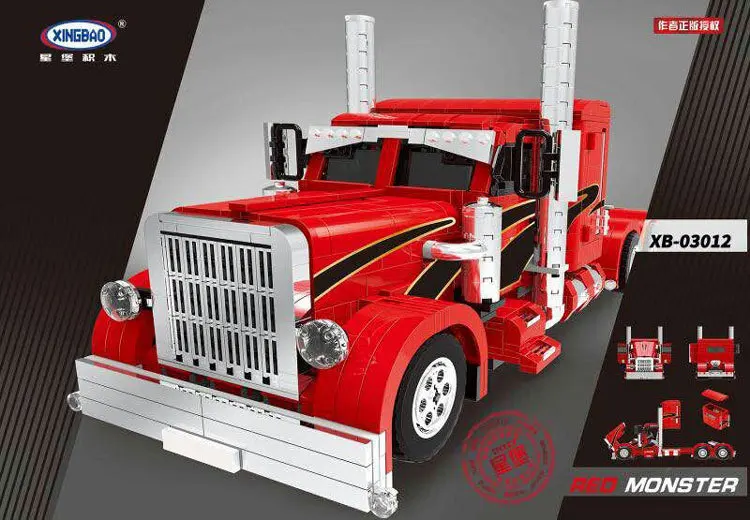 

XingBao 03012 Genuine Technic Series The Red Monster Set Children Educational Building Blocks Bricks Toys Model For Kid
