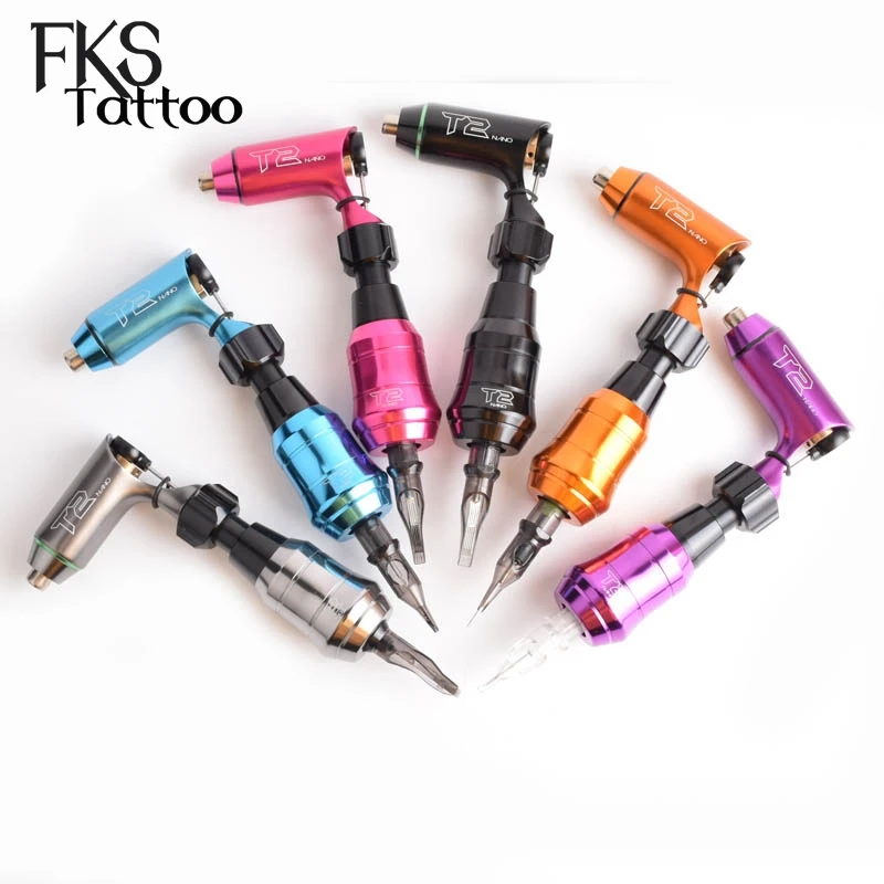 

T2 Nano Rotary Tattoo Machine With Cartridge Grip Tatoo Machine RCA Tattoo Pen