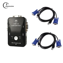 USB 2,0 kvm usb переключатель высокое качество 2 порты и разъёмы usb Switcher 1440 * Переключатель SVGA VGA 1920 Splitter Box для компьютера обмен мониторы клавиатура kvm переключатель