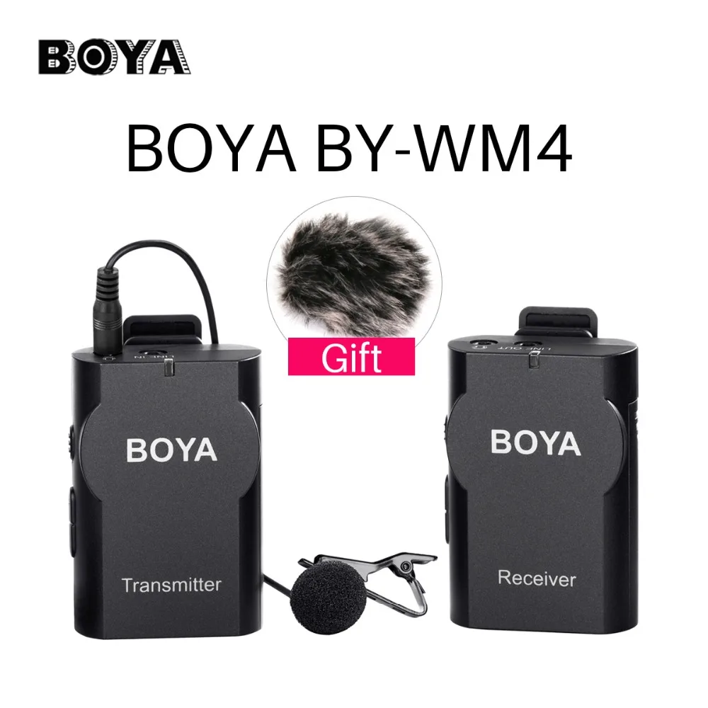 

BOYA BY-WM4 Wireless Studio Video Camera Microphone System Condenser Mic Interview for iPhone Camcorder Canon Nikon Pentax DSLR