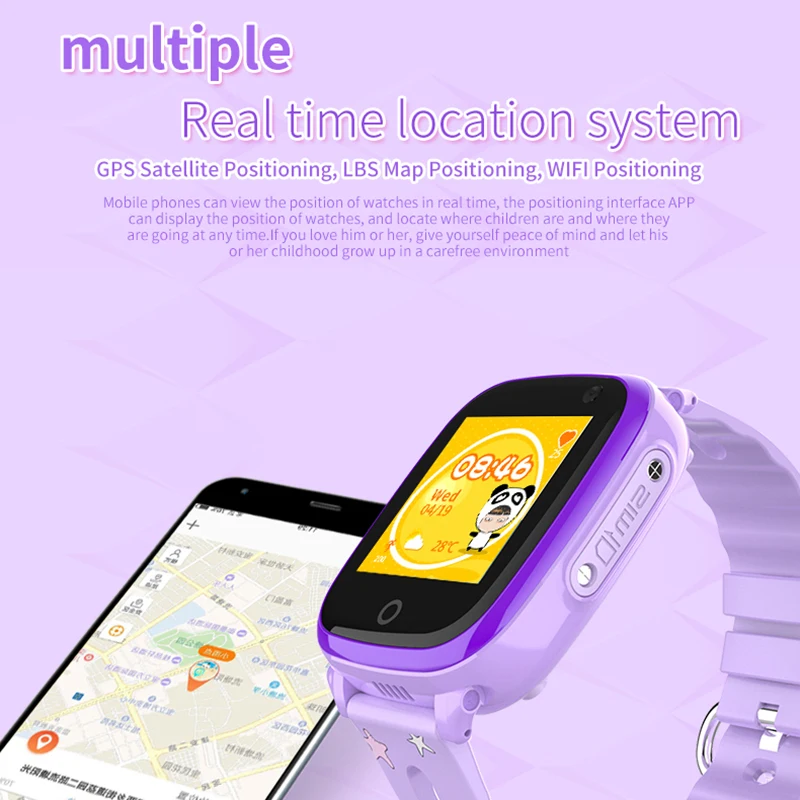 DF33 Смарт часы 4G WI FI IP67 Водонепроницаемый GPS детские телефон умные милые SOS