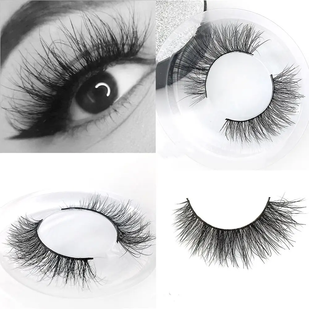 Handmade 1 Pair Women 3D Soft Natural Cross False Eyelashes Thick Long False Eyelashes Lashes Extension Beauty Makeup Tools