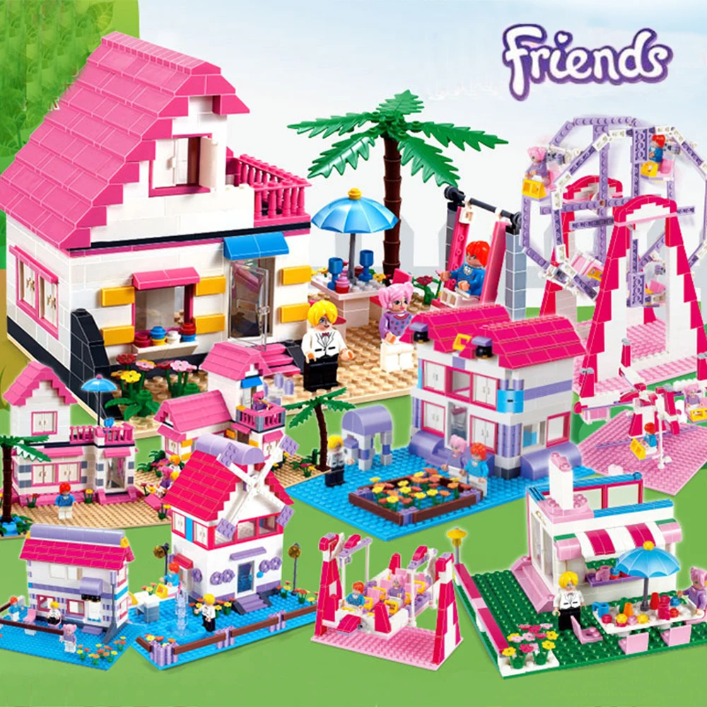 

City Friends Building Blocks Chinese New Year's Eve Dinner 2019 House Figure Serie Food Model Toy LegoINGlys friends Bricks Sets