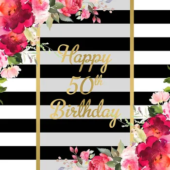 

Customize Vinyl cloth flowers photography Backdrop Princess's 50th birthday party Photography Background For Studio Photo Props